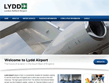 Tablet Screenshot of lydd-airport.co.uk